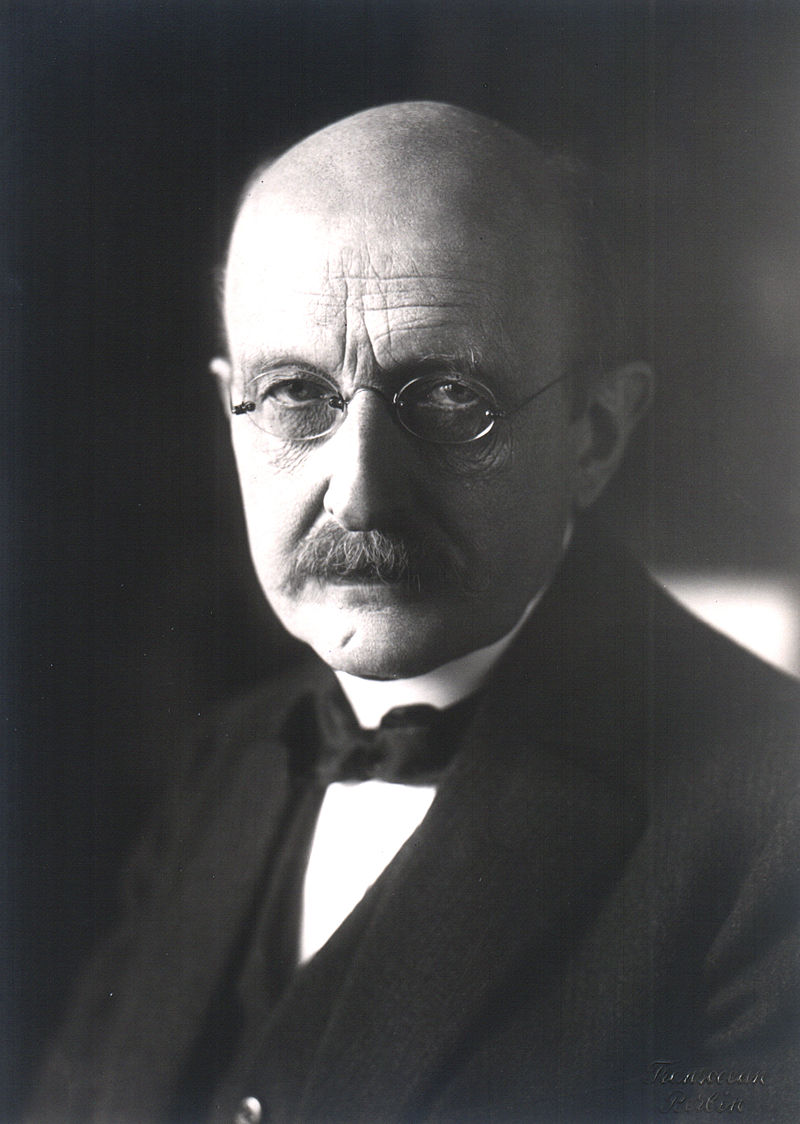 Max Planck: "Die Sprachlosigkeit religiöser Erfahrung greift in gewisser Weise mit der Quantenphysik auch auf die äußere Erfahrung über."Abbildung gemeinfrei